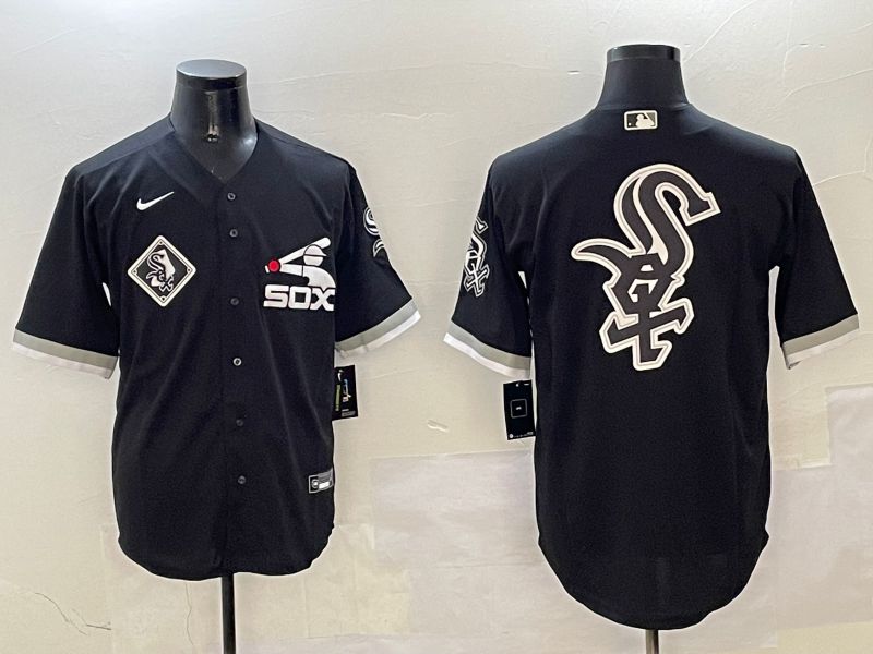 Men Chicago White Sox Blank Black Game Fashion 2025 Nike MLB Jersey style 8->boston red sox->MLB Jersey